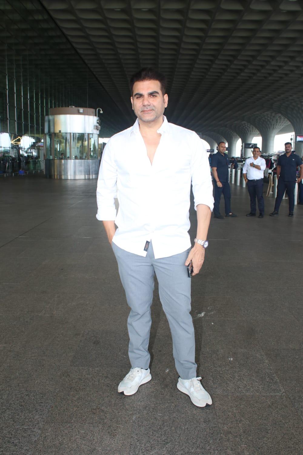 With the cameras clicking away, Arbaaz's airport sightings reflect his charismatic persona, leaving fans and onlookers captivated by his effortless charm